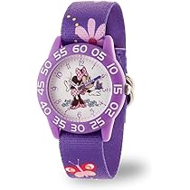 Buy Disney Girl's 'Minnie Mouse' Quartz Plastic and Nylon Casual